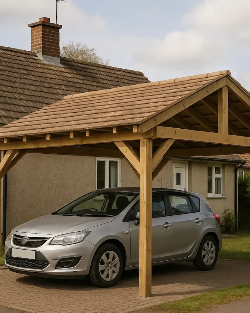 Illustration de carport par CD menuiserie, menuisier à Erdre-en-Anjou